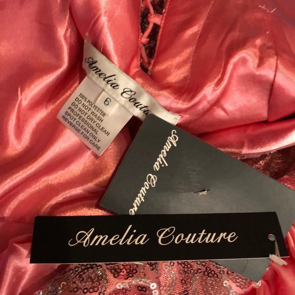 Amelia Couture # 214 Strapless Sequined Dress 6 - Picture 7 of 7